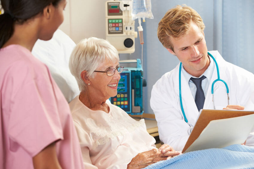 doctor & patient seeing the report